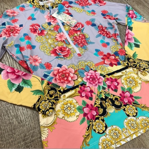 NWT Johnny Was Japer Swim Surf Shirt & Board Shorts - Picture 4 of 14